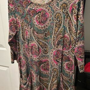 Paisley Print Dress